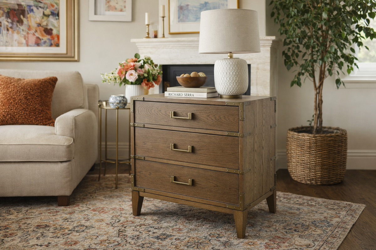 Restoration Hardware Cayden Campaign Closed Nightstand – 26”