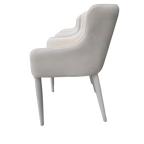 Restoration Hardware Nicola Slope Fabric Dining Side Chairs (Set of 4) – Performance Velvet, Natural