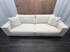 RH Bella 2-Cushion Sofa – 9' Classic Depth - Performance Linen Weave | Natural | Made in Italy