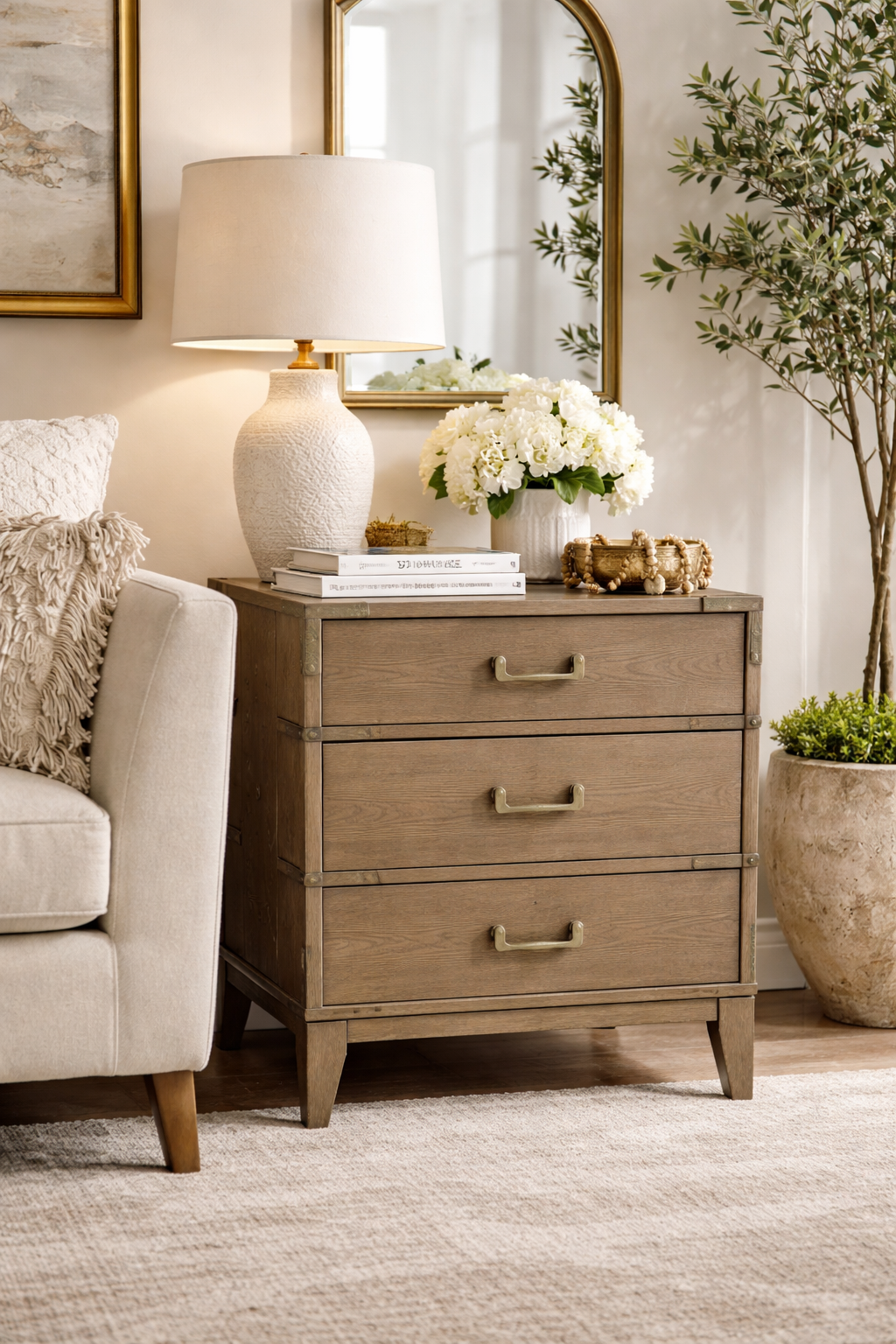 Restoration Hardware Cayden Campaign Closed Nightstand – 26”