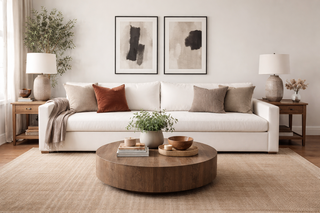 RH Belgian Track Arm Bench-Cushion Sofa