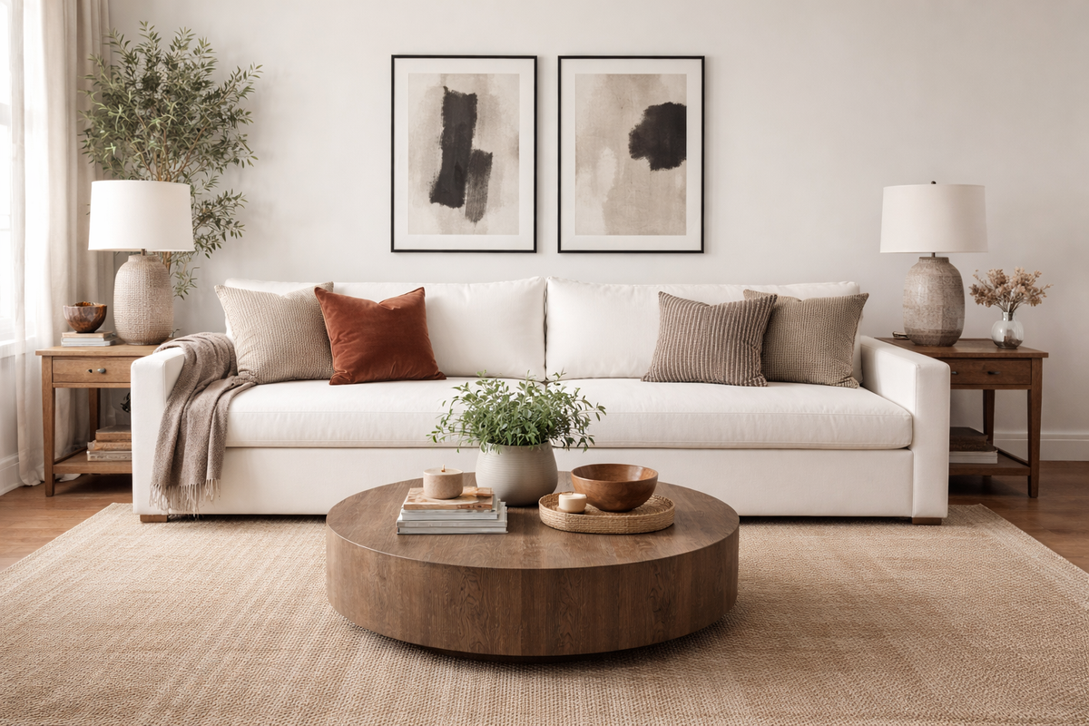 RH Belgian Track Arm Bench-Cushion Sofa