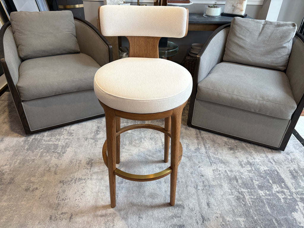 RH Ligné High Back Swivel Bar Stool — Single