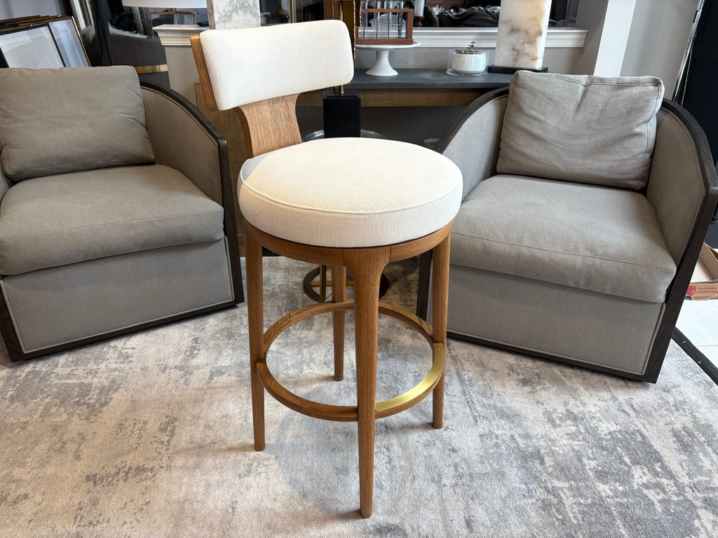 RH Ligné High Back Swivel Bar Stool — Single