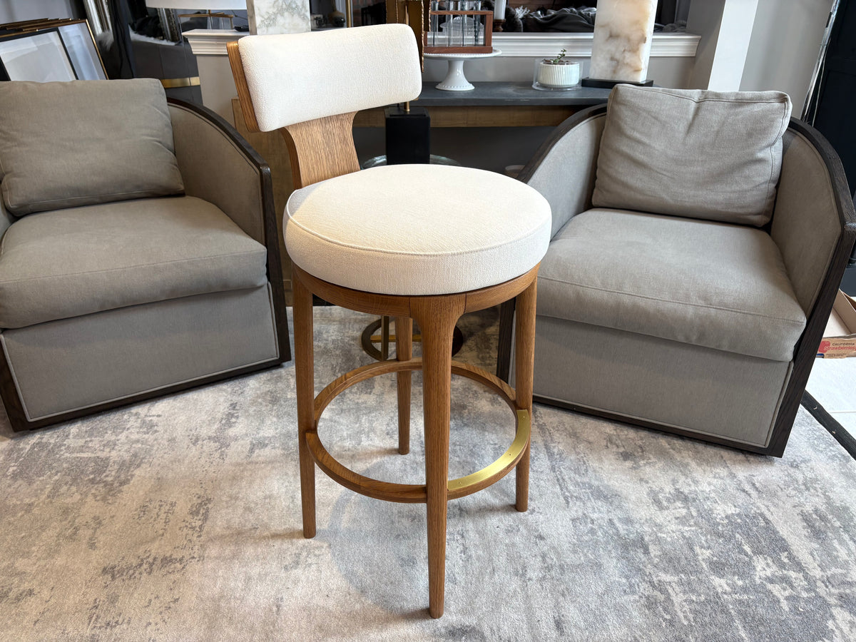 RH Ligné High Back Swivel Bar Stool — Single