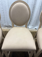 Set of Five RH French Contemporary Round Leather Counter Stools