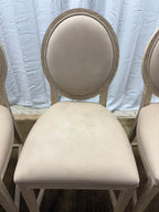 Set of Five RH French Contemporary Round Leather Counter Stools