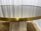 Arhaus Sculptural Stone Pedestal Bistro Table — 38"