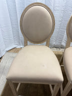 Set of Five RH French Contemporary Round Leather Counter Stools