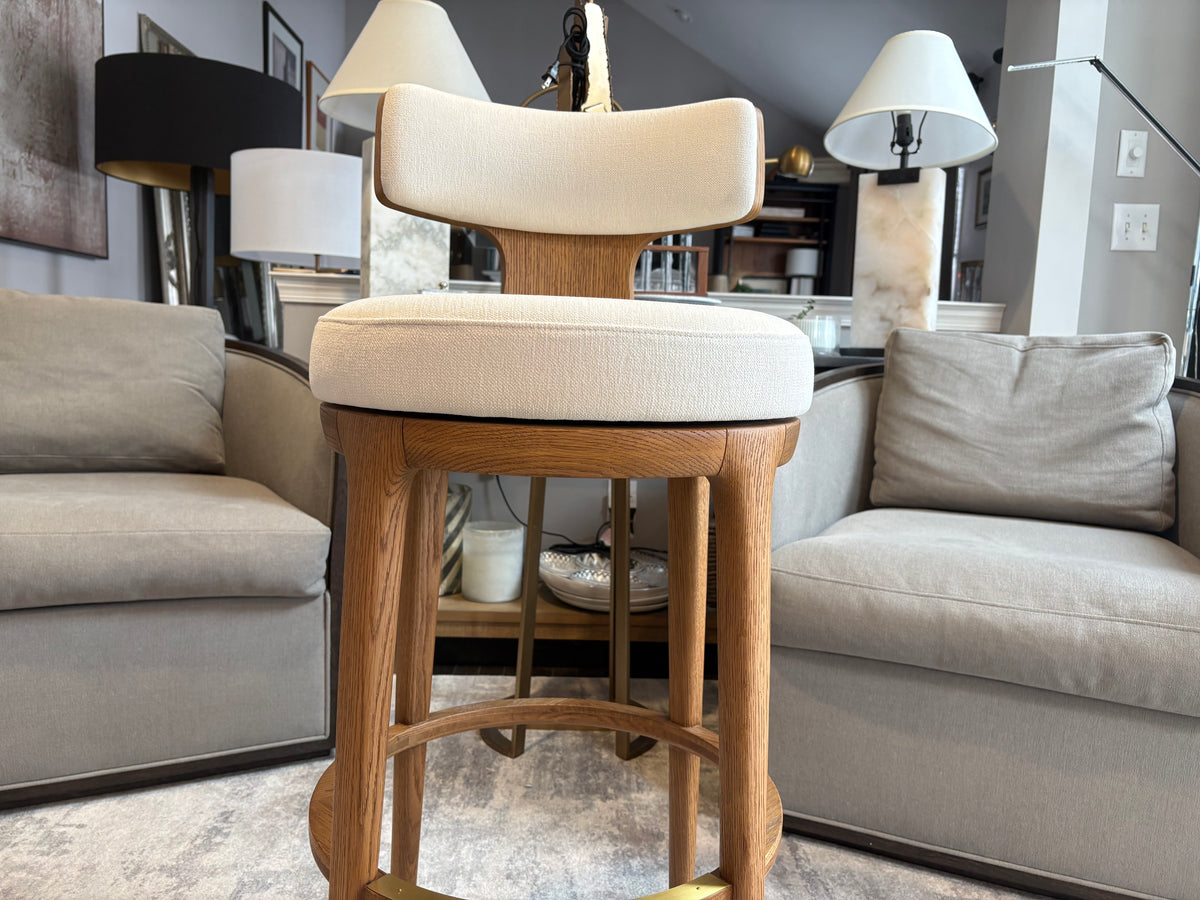 RH Ligné High Back Swivel Bar Stool — Single