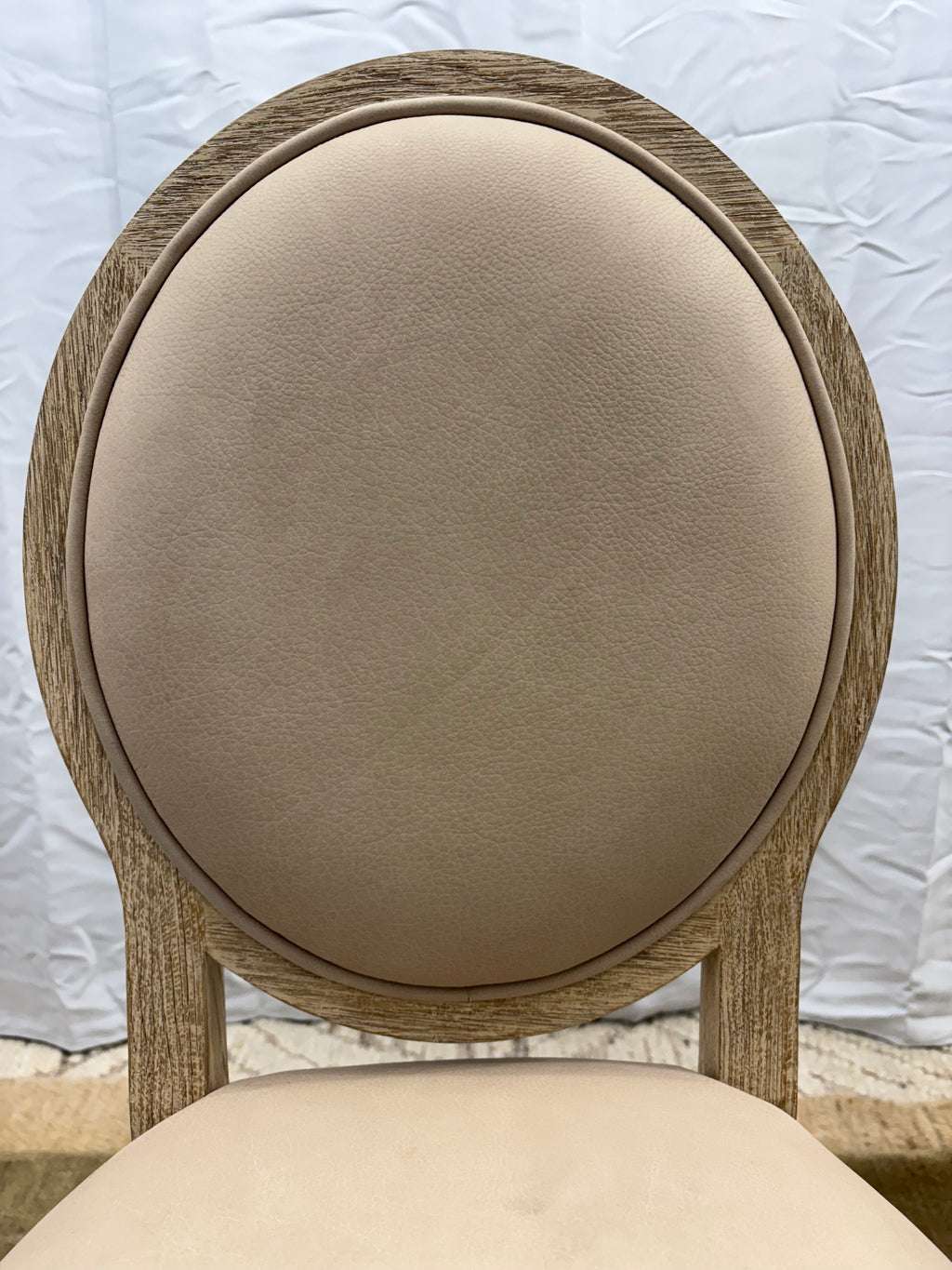 Set of Five RH French Contemporary Round Leather Counter Stools
