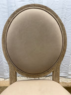 Set of Five RH French Contemporary Round Leather Counter Stools