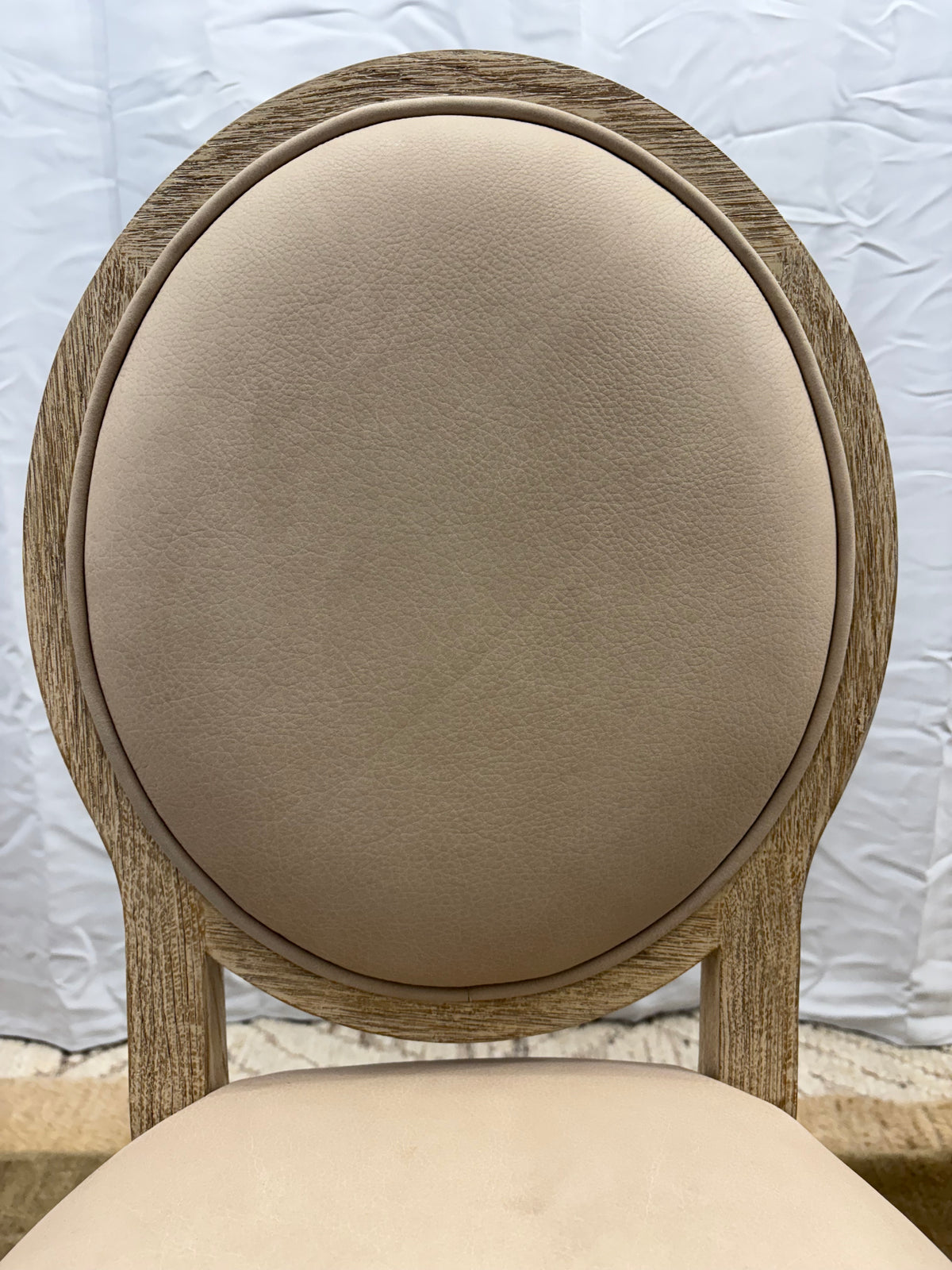 Set of Five RH French Contemporary Round Leather Counter Stools