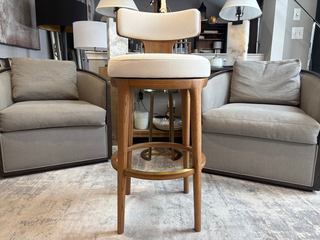 RH Ligné High Back Swivel Bar Stool — Single