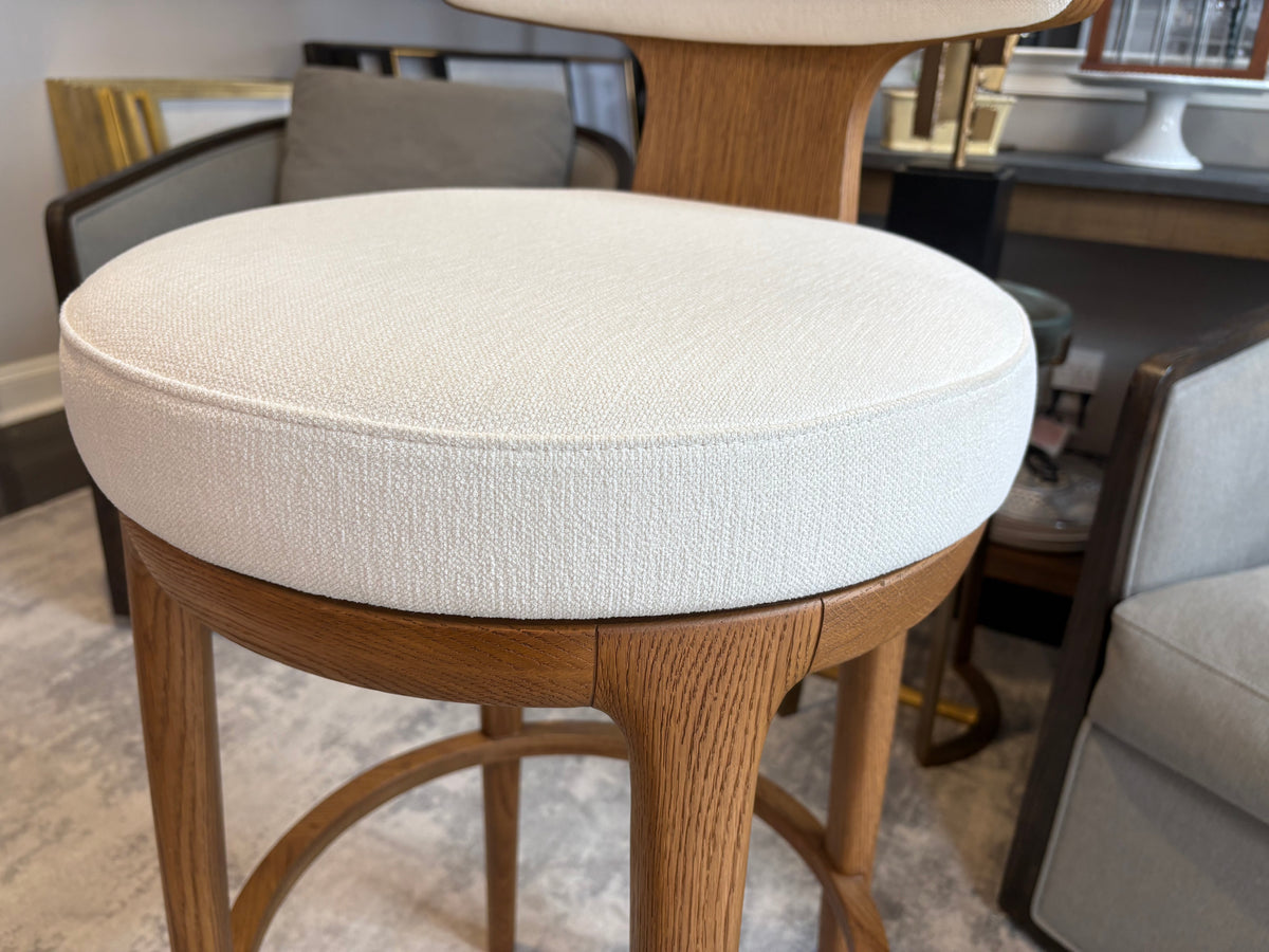 RH Ligné High Back Swivel Bar Stool — Single