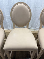 Set of Five RH French Contemporary Round Leather Counter Stools