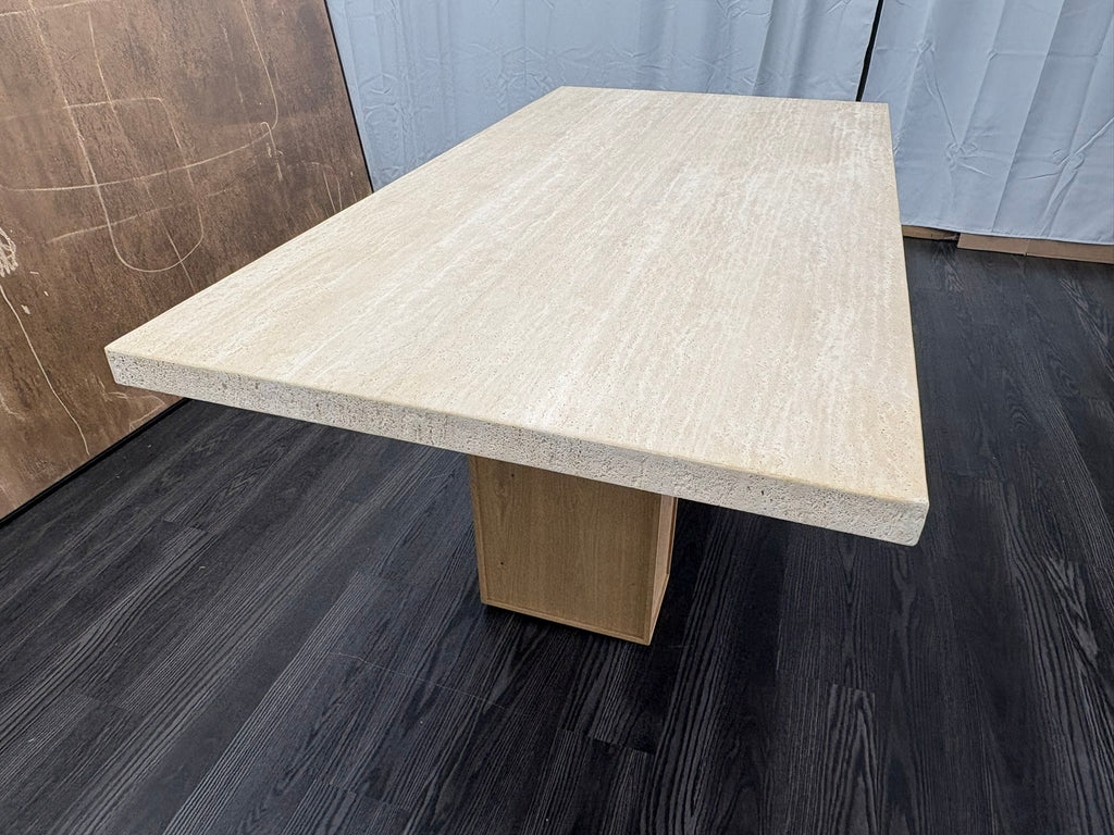 RH Restoration Hardware Lumi Rectangular Dining Table
72" | Light Oak | Turkish Travertine