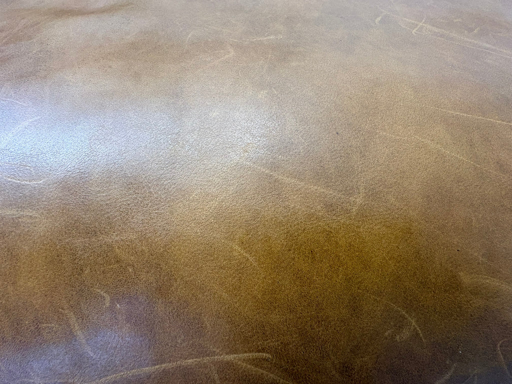 RH Maxwell Leather U-Chaise Sectional – 8' Armless Sofa with Dual Luxe Chaises in Italian Berkshire Leather (Chestnut)