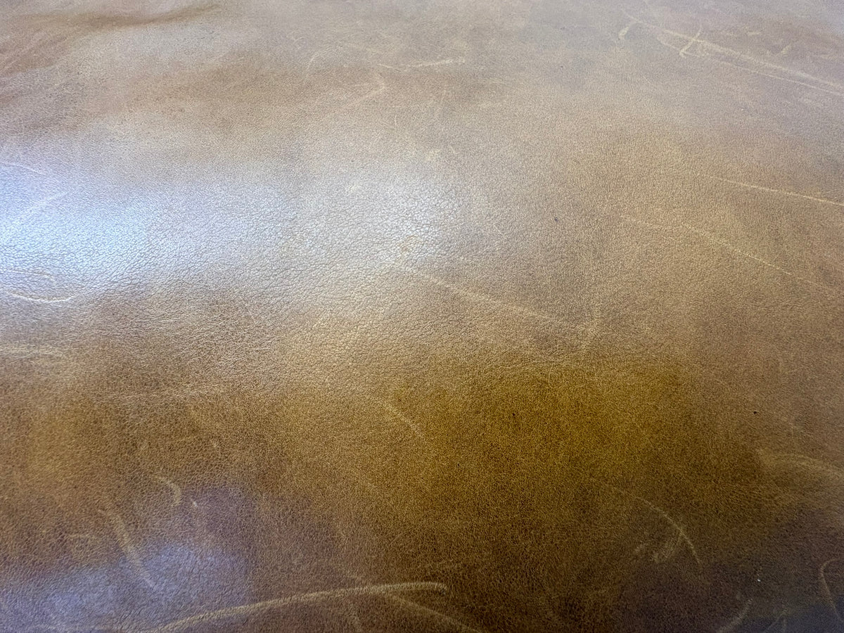 RH Maxwell Leather U-Chaise Sectional – 8' Armless Sofa with Dual Luxe Chaises in Italian Berkshire Leather (Chestnut)