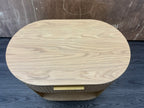 RH Byron Open Nightstand – 32" Light Oak | American White Oak | Reeded Detail | Soft-Close Drawer