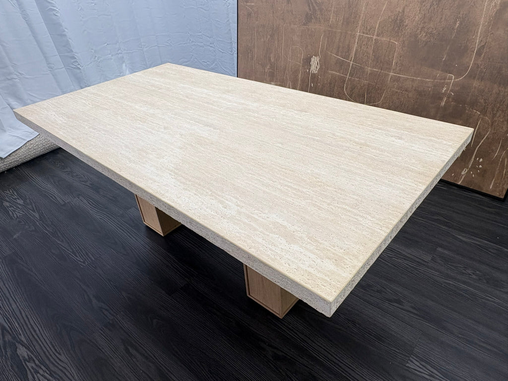 RH Restoration Hardware Lumi Rectangular Dining Table
72" | Light Oak | Turkish Travertine
