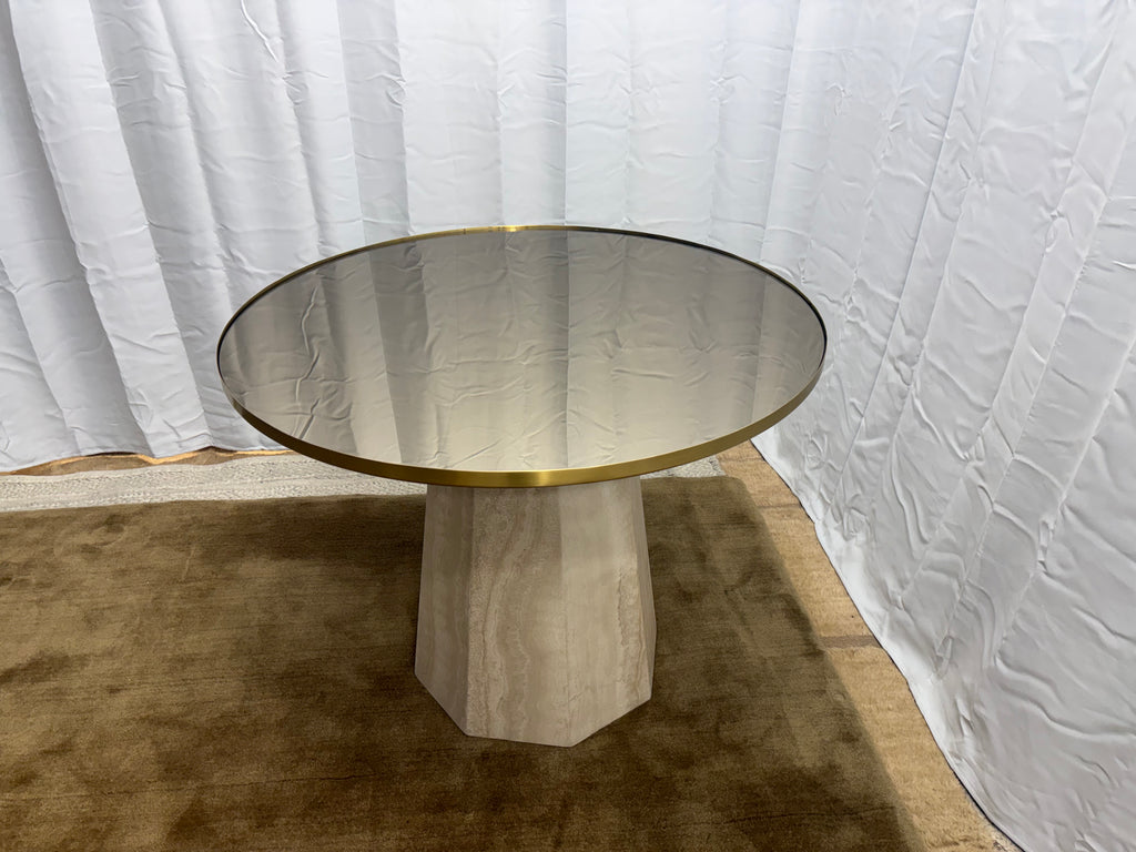Arhaus Sculptural Stone Pedestal Bistro Table — 38"