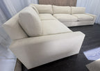RH Maxwell Left-Arm L-Sectional | Classic | Down | Perennials® Performance Textured Linen Weave – Dune