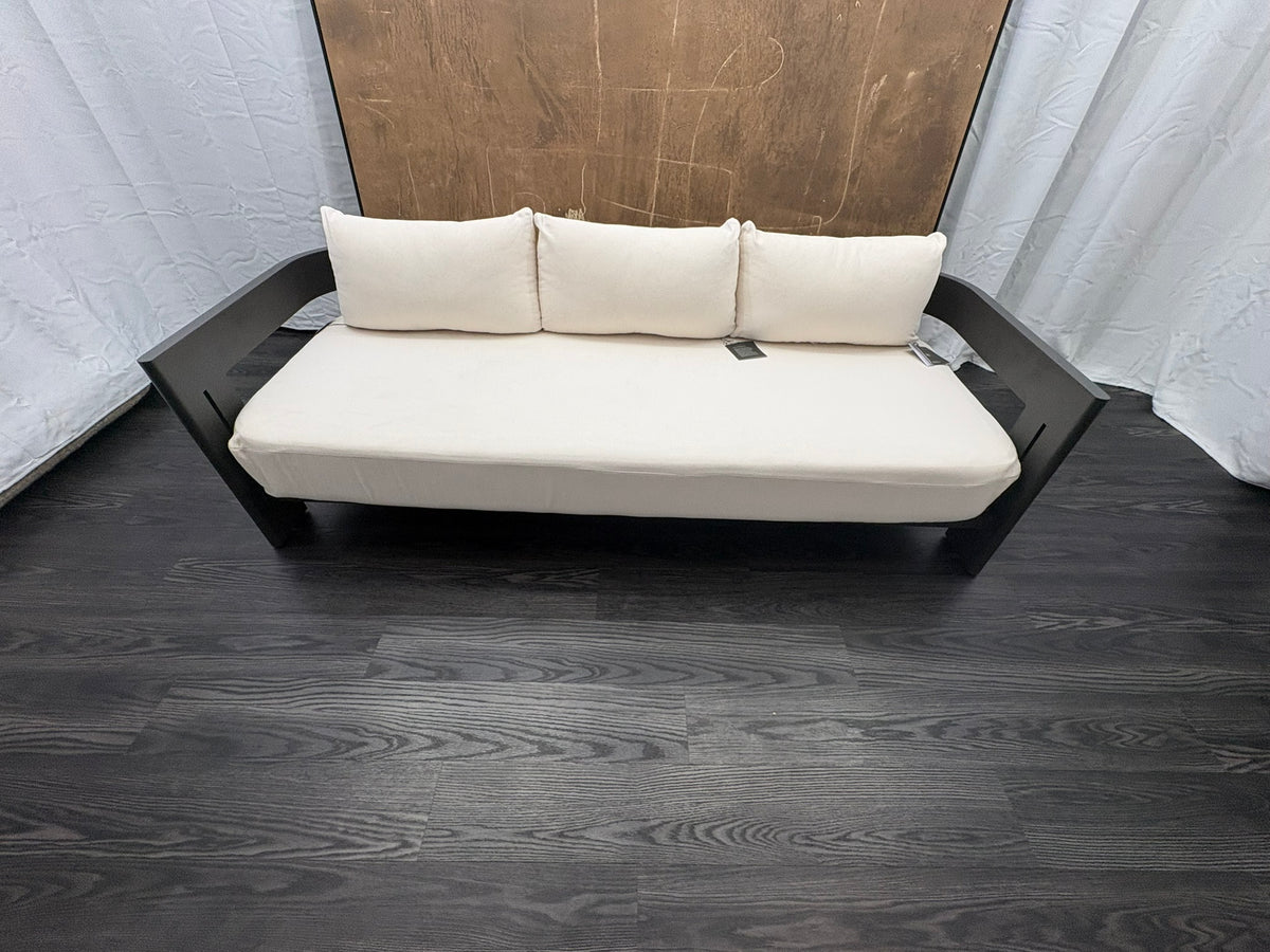 RH Restoration Hardware Matira Aluminum Sofa
Designed by Harrison & Nicholas Condos
84" | Iron Finish | Natural Performance Textured Weave