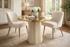 Arhaus Sculptural Stone Pedestal Bistro Table — 38"