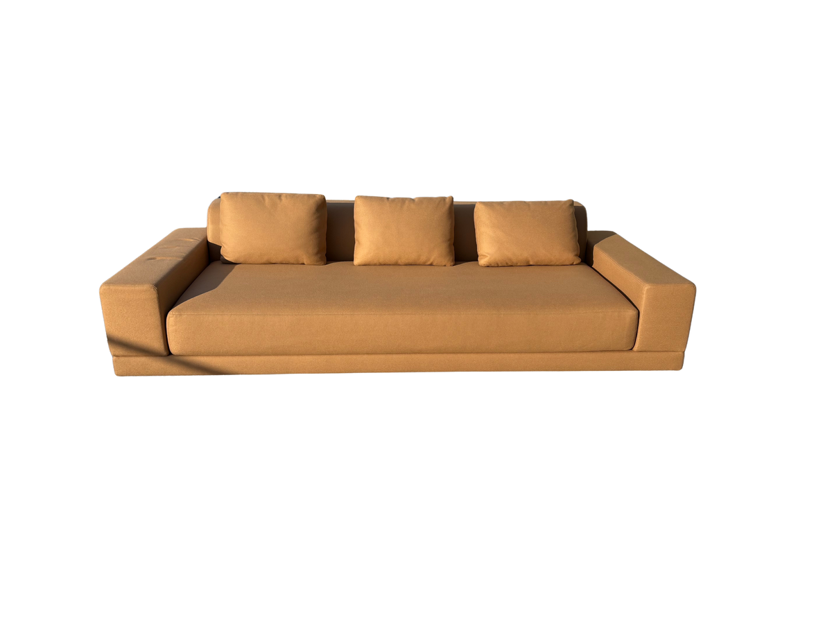 RH Cortona Sofa – 9' Luxe Depth in Holland & Sherry Wool Twill, Camel