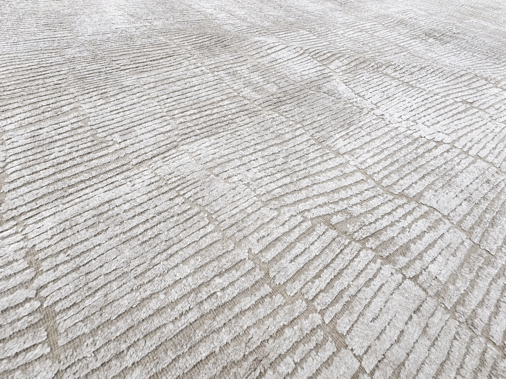 RH Lasya Silk & Wool Rug – 12' × 15' Sand | Hand-Knotted Silk & Wool
