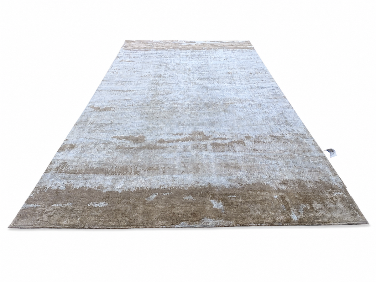 RH Suvali Silk & Wool Rug – 10' × 14' Wheat Multi | 90% Silk | Hand-Knotted | 84 Persian Knots Per Square Inch