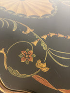 Maitland Smith Ebonized Oval Neoclassical Coffee Table