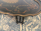 Maitland Smith Ebonized Oval Neoclassical Coffee Table