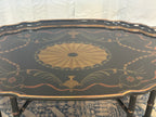 Maitland Smith Ebonized Oval Neoclassical Coffee Table