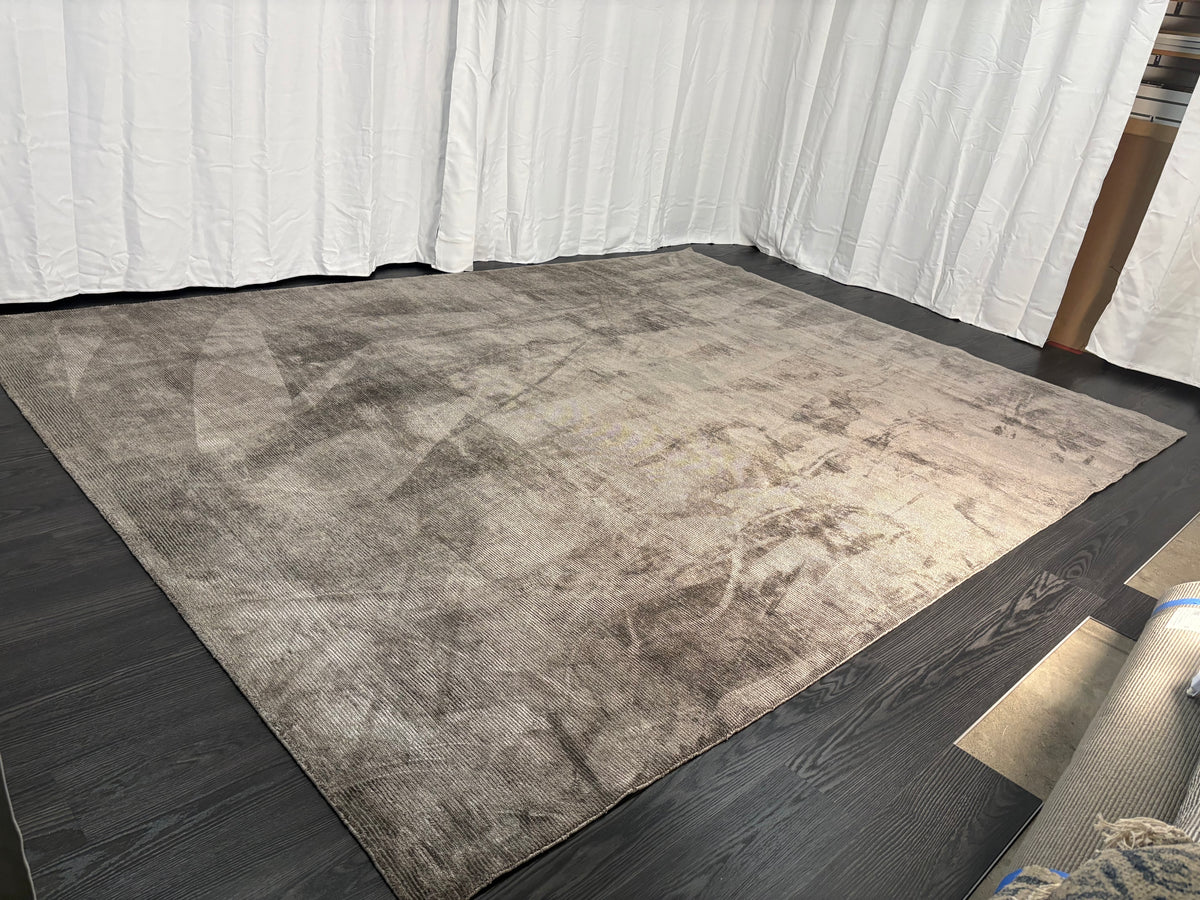 Restoration Hardware Rowe Rug – 9’ x 12’ Graphite | Hand-Knotted Wool & Viscose