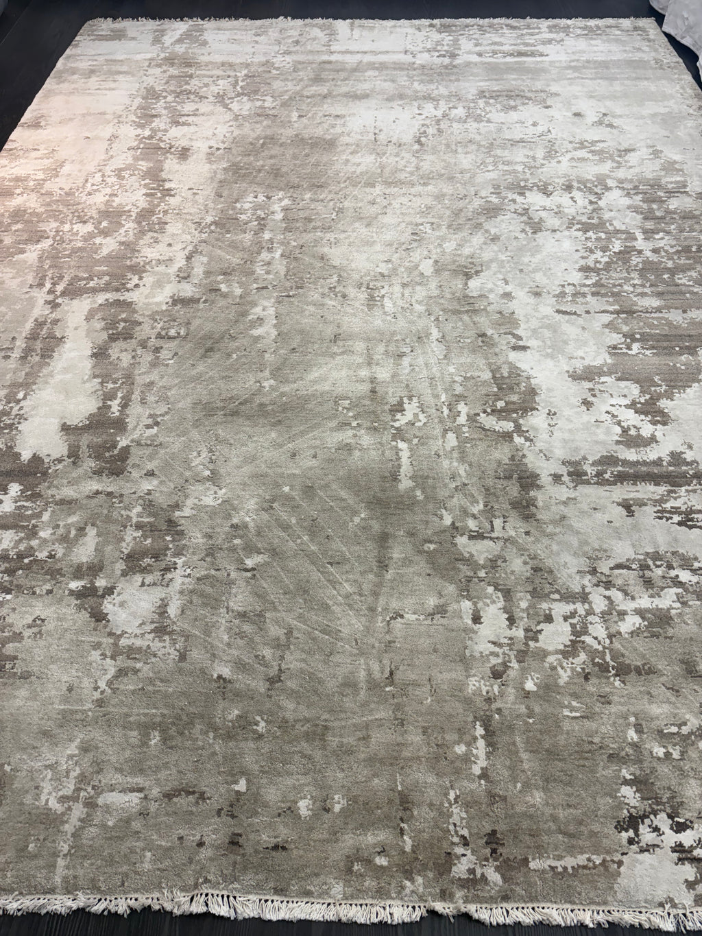 Restoration Hardware Azore Silk Rug — 9’ x 12’ Hand-Knotted Silk, Linen & Wool | Luxe Density | Staging-Only Use