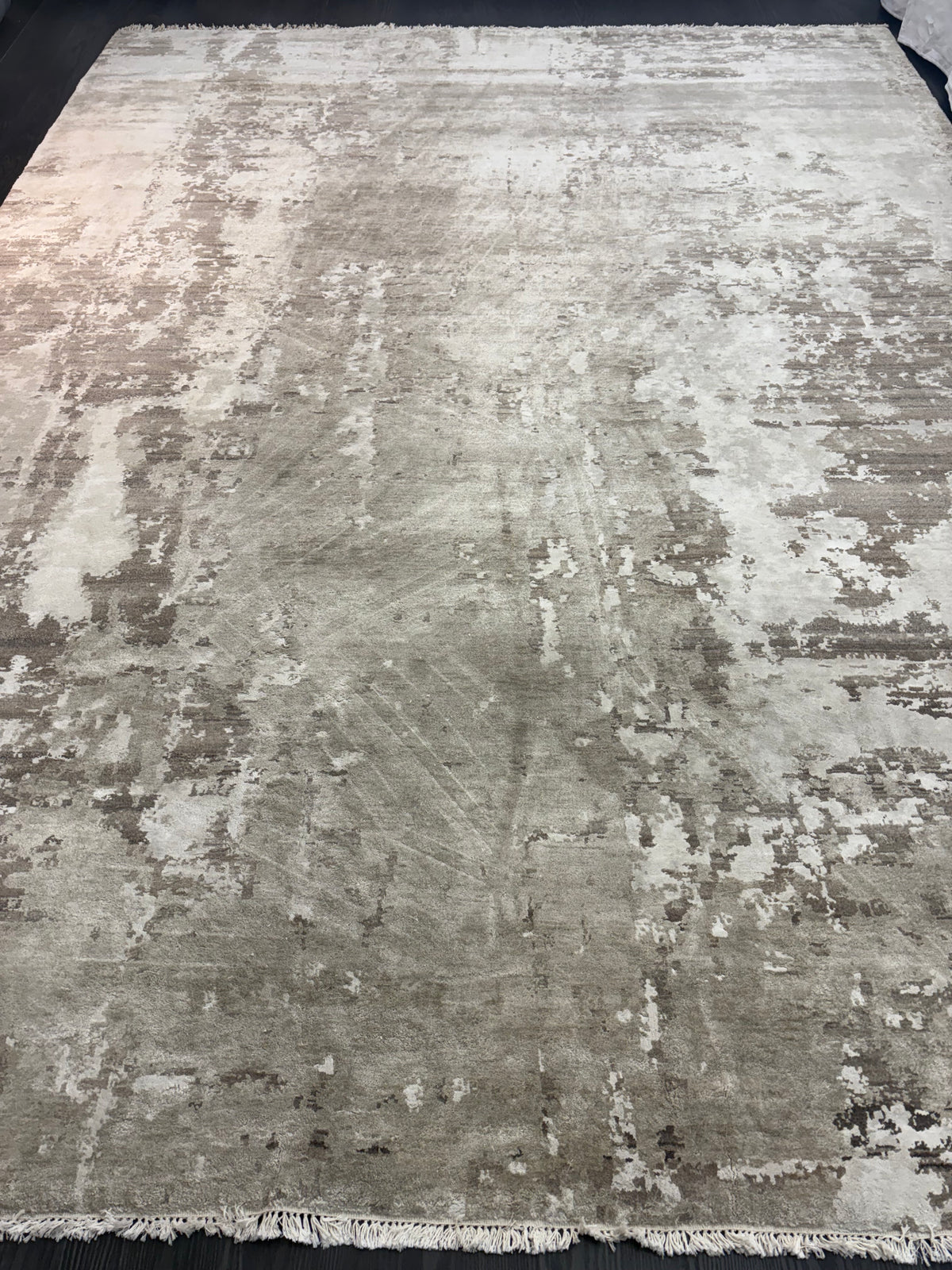 Restoration Hardware Azore Silk Rug — 9’ x 12’ Hand-Knotted Silk, Linen & Wool | Luxe Density | Staging-Only Use
