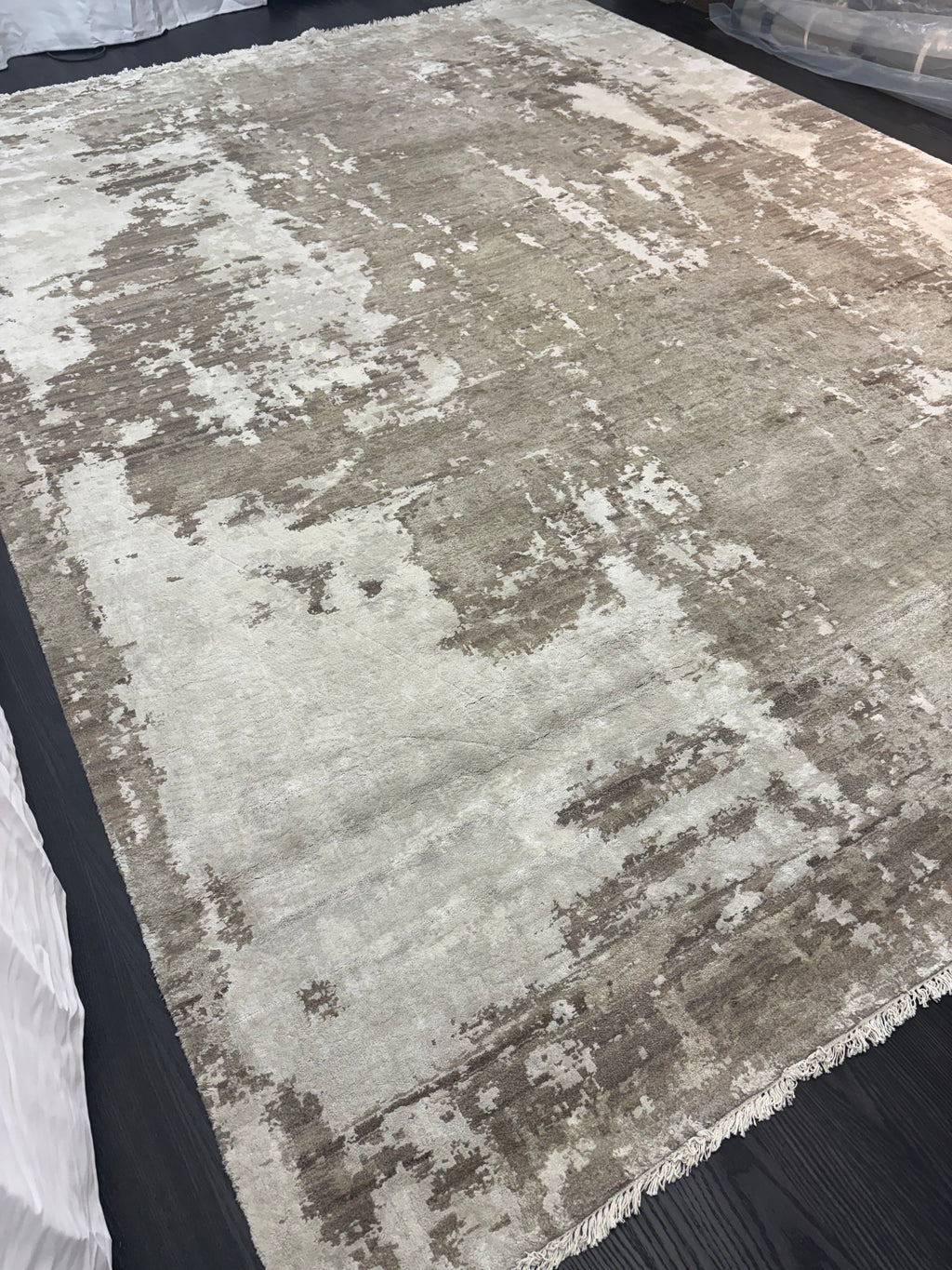 Restoration Hardware Azore Silk Rug — 9’ x 12’ Hand-Knotted Silk, Linen & Wool | Luxe Density | Staging-Only Use