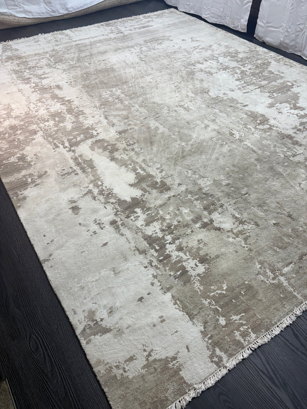 Restoration Hardware Azore Silk Rug — 9’ x 12’ Hand-Knotted Silk, Linen & Wool | Luxe Density | Staging-Only Use
