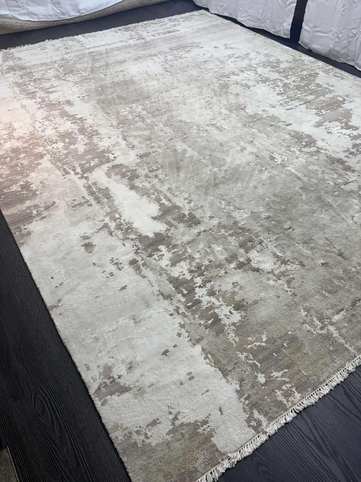 Restoration Hardware Azore Silk Rug — 9’ x 12’ Hand-Knotted Silk, Linen & Wool | Luxe Density | Staging-Only Use