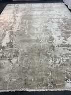 Restoration Hardware Azore Silk Rug — 9’ x 12’ Hand-Knotted Silk, Linen & Wool | Luxe Density | Staging-Only Use
