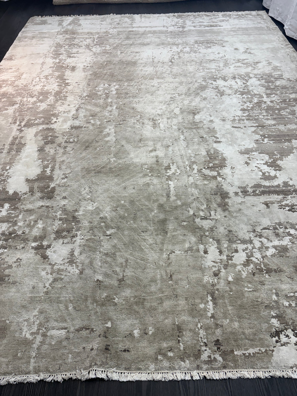 Restoration Hardware Azore Silk Rug — 9’ x 12’ Hand-Knotted Silk, Linen & Wool | Luxe Density | Staging-Only Use