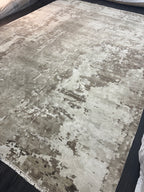 Restoration Hardware Azore Silk Rug — 9’ x 12’ Hand-Knotted Silk, Linen & Wool | Luxe Density | Staging-Only Use