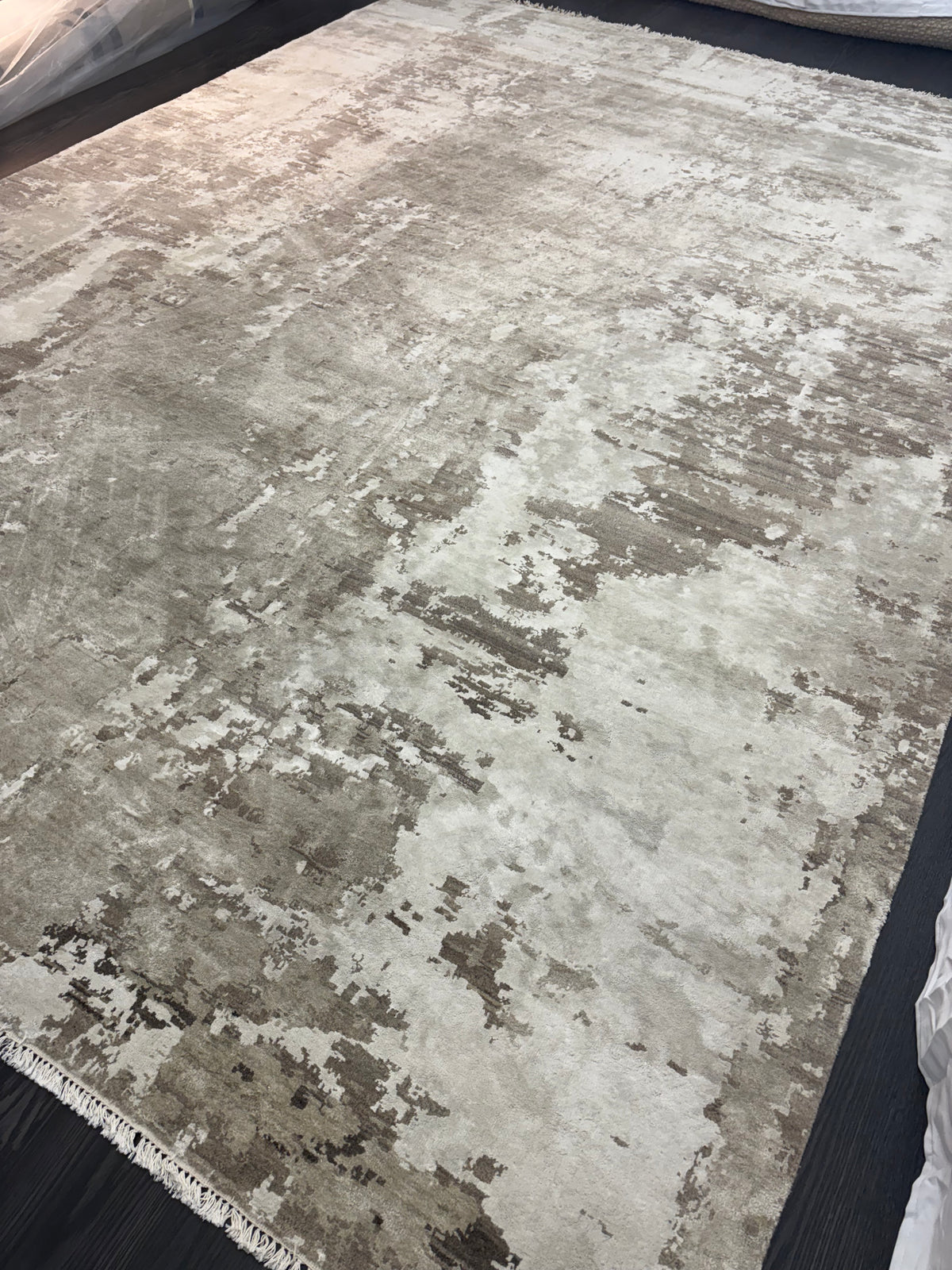 Restoration Hardware Azore Silk Rug — 9’ x 12’ Hand-Knotted Silk, Linen & Wool | Luxe Density | Staging-Only Use