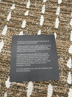 RH Restoration Hardware Nazaré Stitched Stripe Pillow Cover 20" × 20" Square | Burnt Caramel