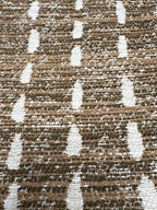 RH Restoration Hardware Nazaré Stitched Stripe Pillow Cover 20" × 20" Square | Burnt Caramel