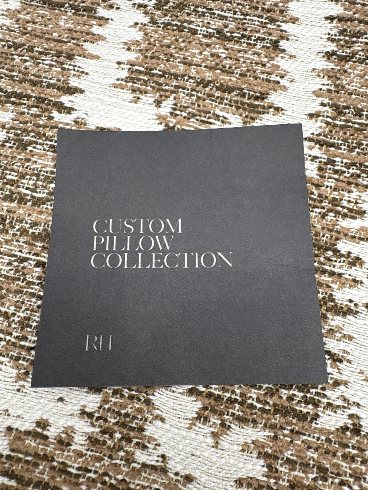 RH Restoration Hardware Nazaré Block Print Pillow Cover 13" × 21" Lumbar