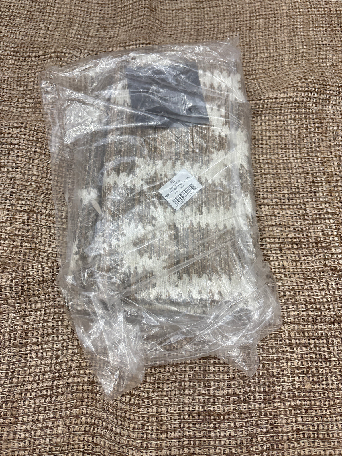 RH Restoration Hardware Nazaré Block Print Pillow Cover 13" × 21" Lumbar
