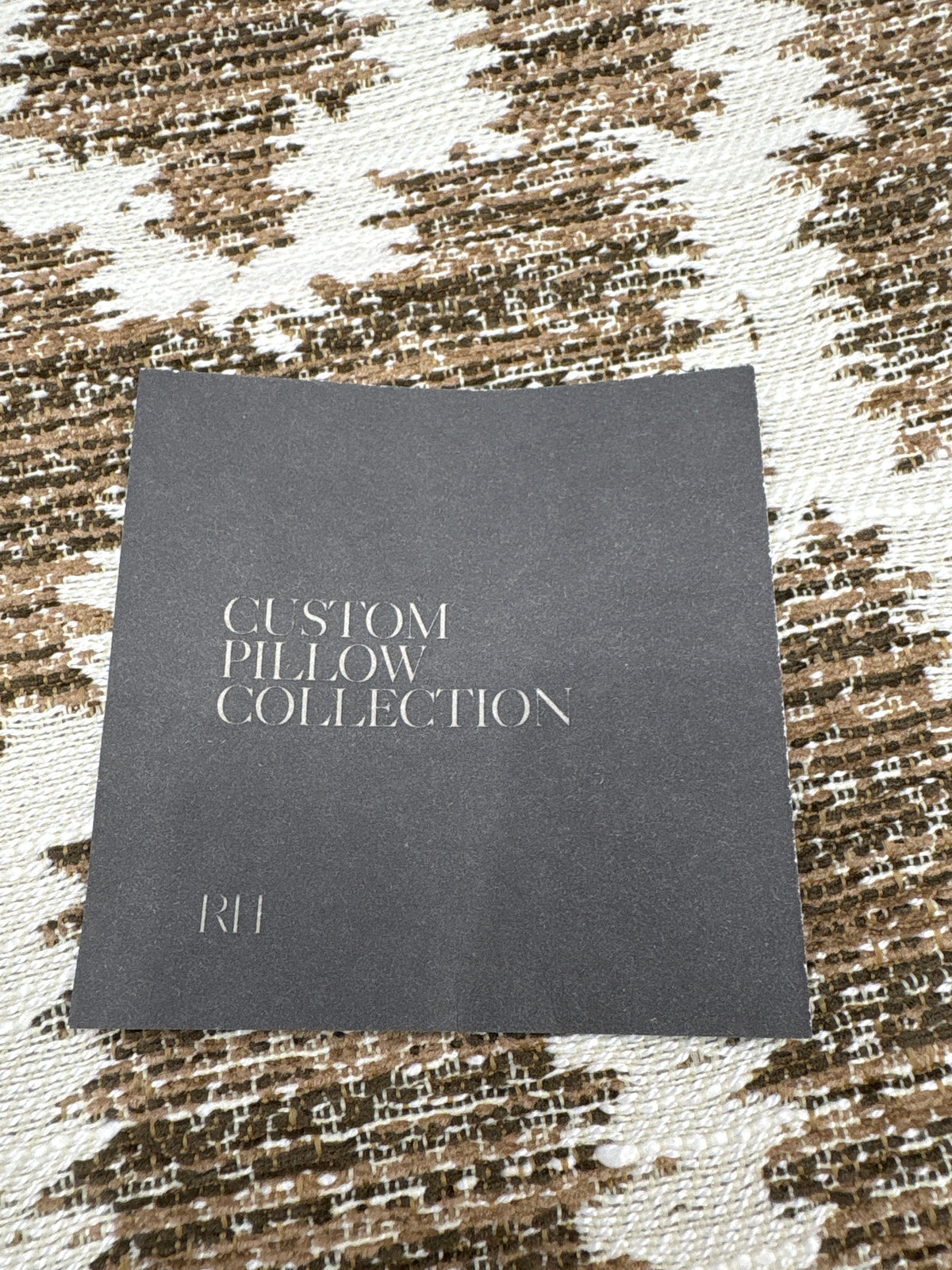 RH Restoration Hardware Nazaré Block Print Pillow Cover 20" × 20" Square